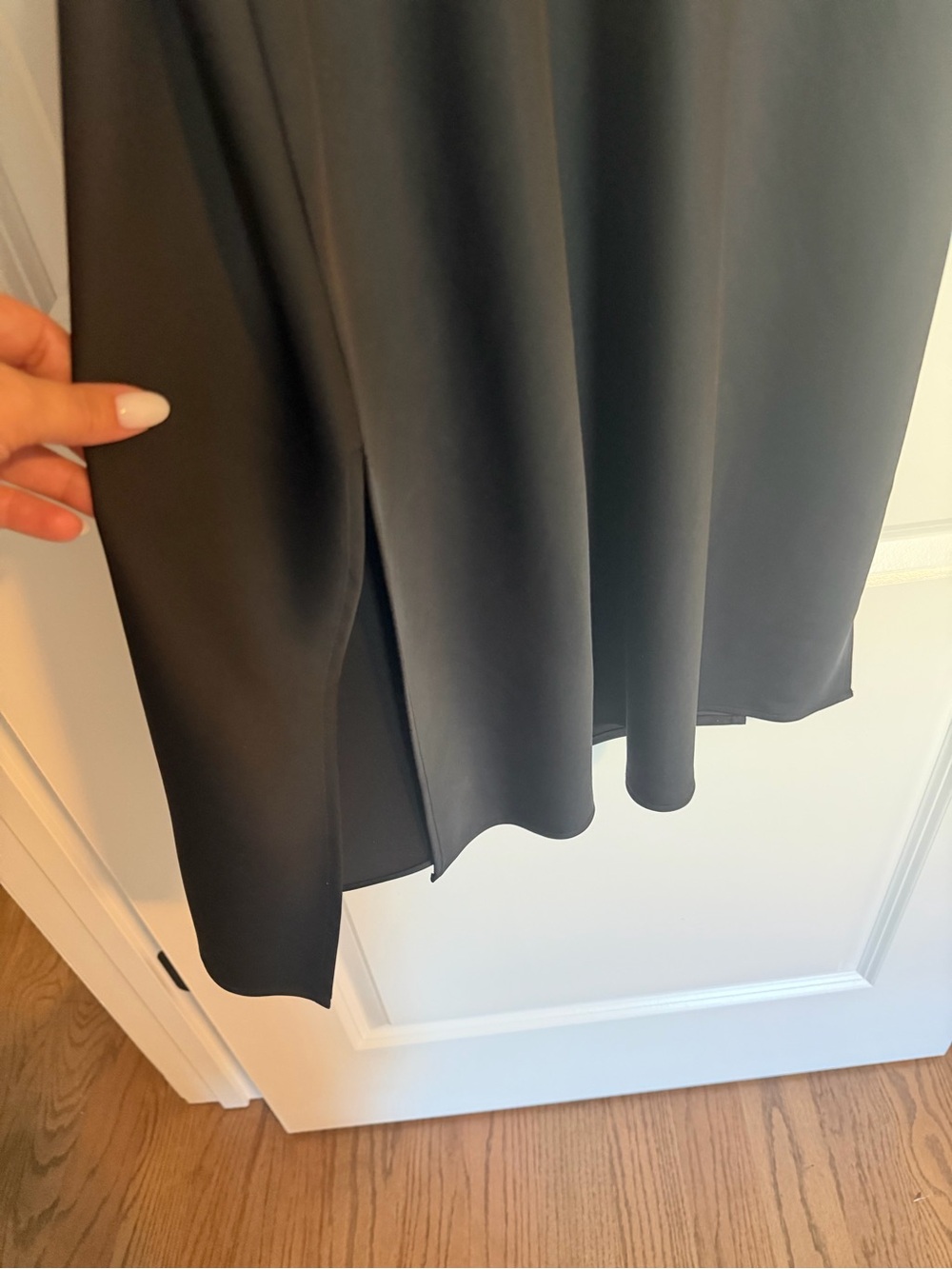 Gianni Bini Black Midi Slip Dress with Spaghetti Straps - Picture 3 of 4